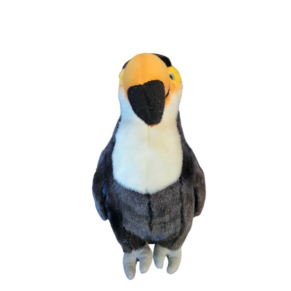 Wildlife Artists Plush Toucan Stuffed Animal 12" Black White Yellow Soft Toy Kid - Picture 1 of 4